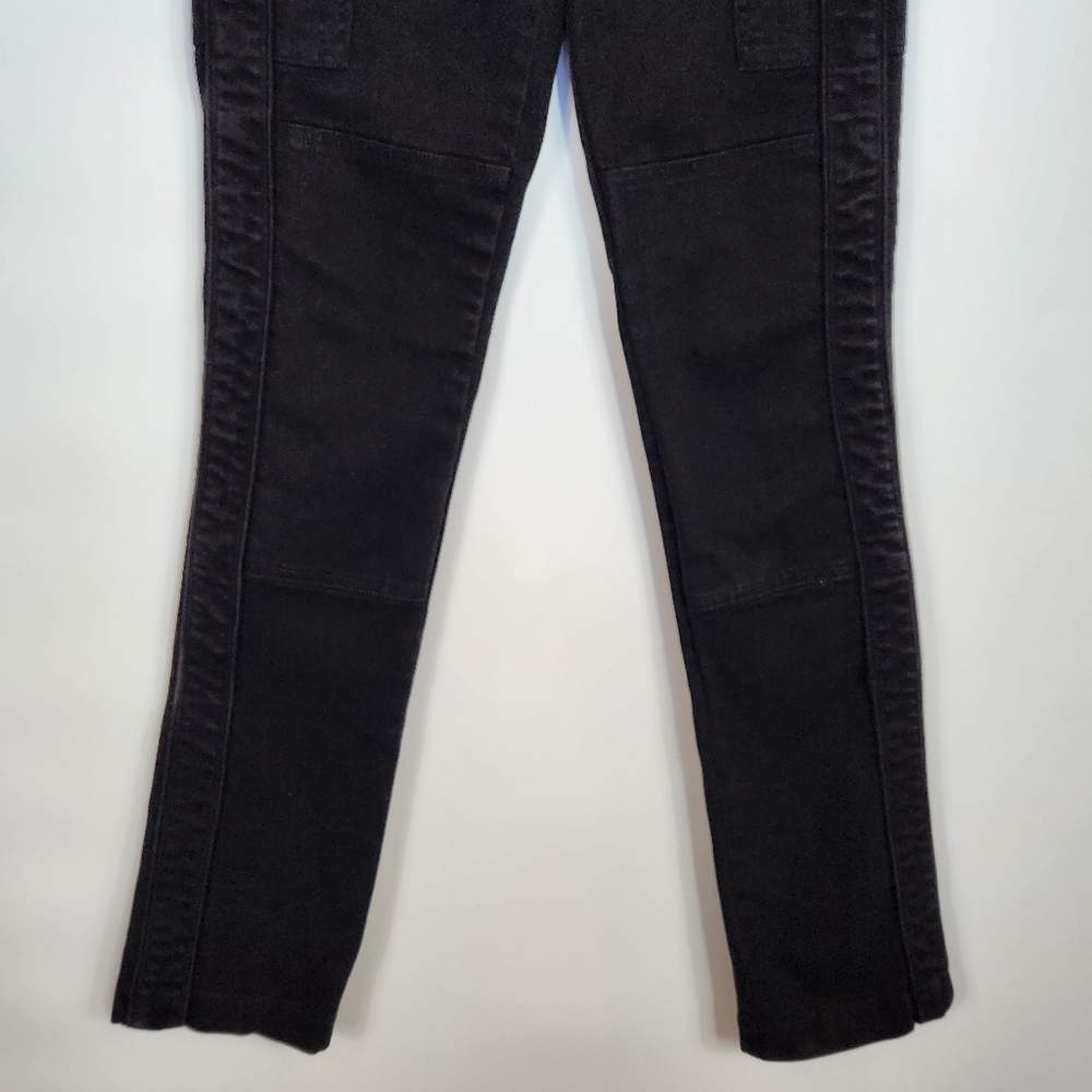 RtA Malka High Rise Straight Leg Jean Utility Details Aged Black 26 - Picture 6 of 16